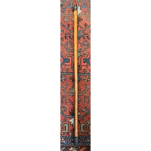 1269 - Silver topped cane. 85cm h. London 1879.