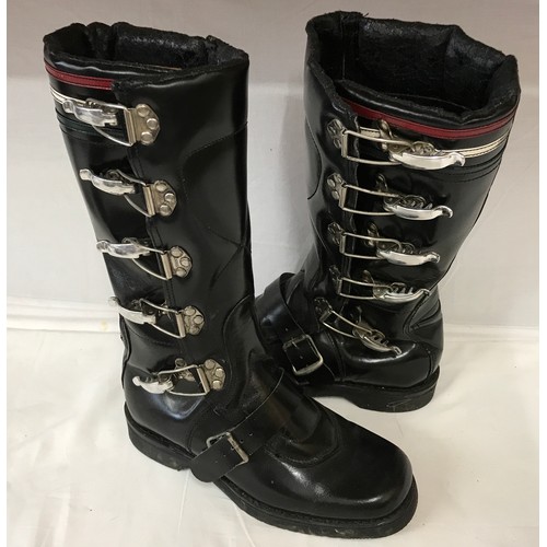 696 - Pair of Goldtop biker boots TROPHY82/UL size 7