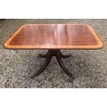 A good quality 19thC tip top mahogany table with cross banding to top. 144 x 105cm.