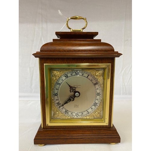 1046 - A Carmichaels of Beverley Elliott London reproduction carriage clock 22cm h to top of handle togethe... 