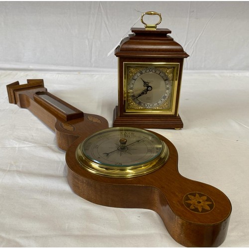 1046 - A Carmichaels of Beverley Elliott London reproduction carriage clock 22cm h to top of handle togethe... 