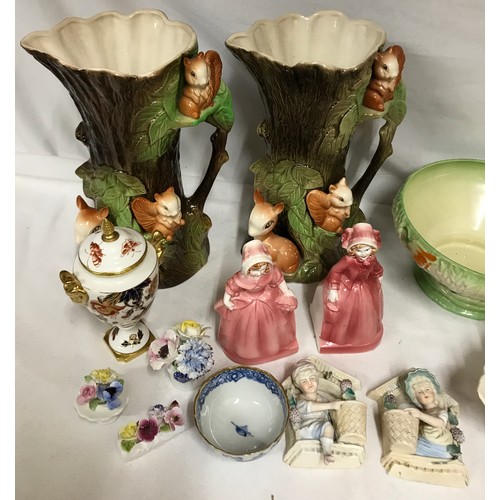 293 - A selection of ceramics to include: 2 x tall Withernsea vases, a Coalport 'Colleen' 21cm, Lady of Fa... 