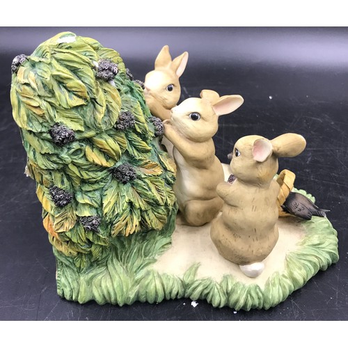 292 - A pair of Beatrix Potter Border Fine Arts Peter Rabbit book ends.