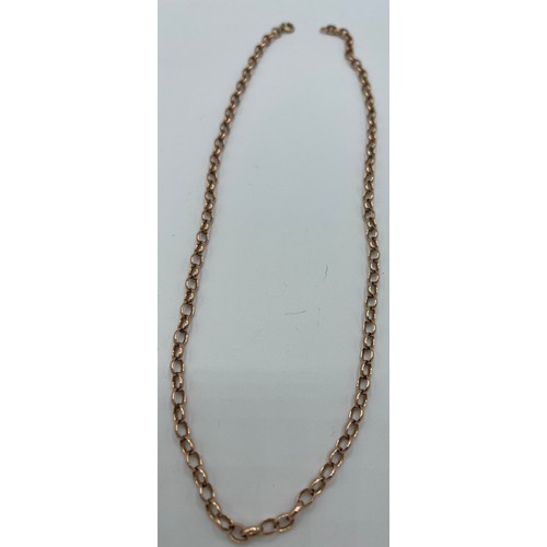 531 - A 9ct gold chain necklace. Length 49cm, weight 13.7gm.