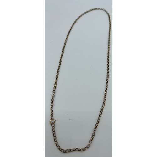 533 - A 9ct gold chain necklace. length 56cm, weight 5.4gm.