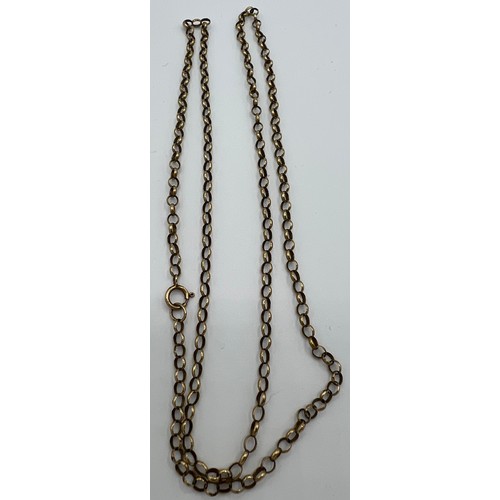 533 - A 9ct gold chain necklace. length 56cm, weight 5.4gm.