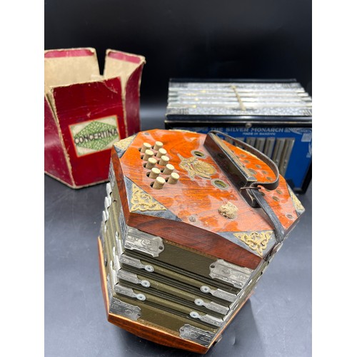 1152 - Two vintage accordions to include The Silver Monarch.