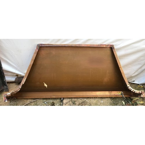 1058 - A vintage copper fire surround and canopy.