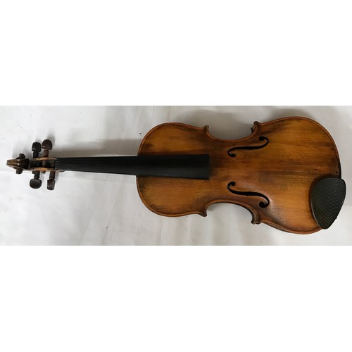 1156 - Violin, The Ruggeri model violin with bow in case marked John and Arthur Beare, violin dealers and r... 