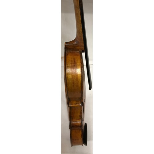 1156 - Violin, The Ruggeri model violin with bow in case marked John and Arthur Beare, violin dealers and r... 