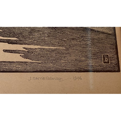 1581 - Gary Sergeant artist's proof screenprint 'fish dock' 1972, 30 x 42cm together with 1946 print of Cot... 