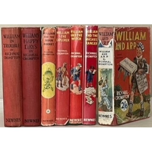 1027 - Books. Crompton, Richmal. William and A.R.P. George Newnes Ltd. 1st edition 1939. Torn and frayed du... 