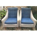 Two mid century arm chairs, G & T, Put-U-Up. Greaves And Thomas 84cm h x 70cm w x 77cm deep.