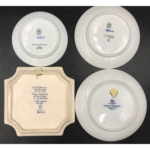 310 - Ceramics to include nine plates, five Royal Copenhagen to commemorate Mother's Day in Denmark, two R... 