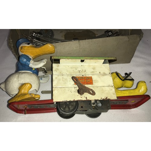 838 - A Lionel No. 1107 Donald Duck Rail Car and track with original box.