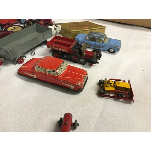 840 - A collection of diecast metal vehicles to include Dinky Vanwall, Dinky Speed of the Wind, Corgi Chip... 