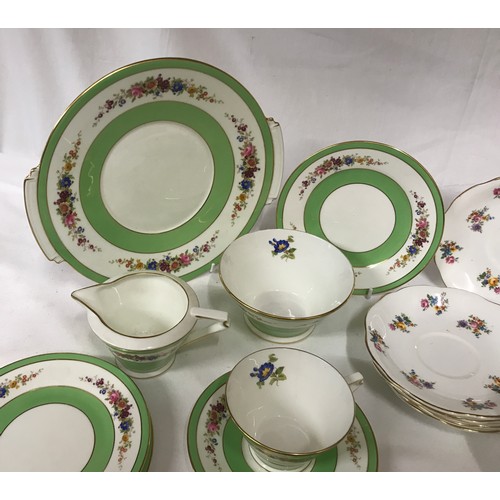 311 - A mixed lot of part tea sets to include a quantity of Coalport comprising of milk jug, 3 x cups and ... 