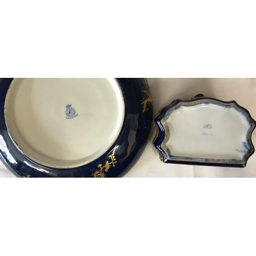 314 - Ceramics to include very large charger signed J C Bradley to back, Carton Ware bowl decorated with o... 