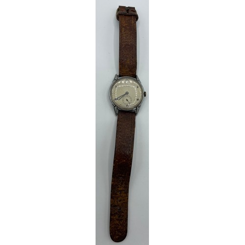 977 - A Nivada gentleman's wrist watch Reg no 725730 with subsidiary dial.