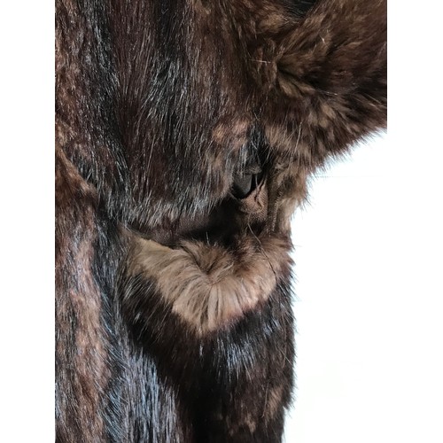 920 - Three various vintage fur to include two capes, largest shoulder to hem 55cm and a coat, pit to pit ... 