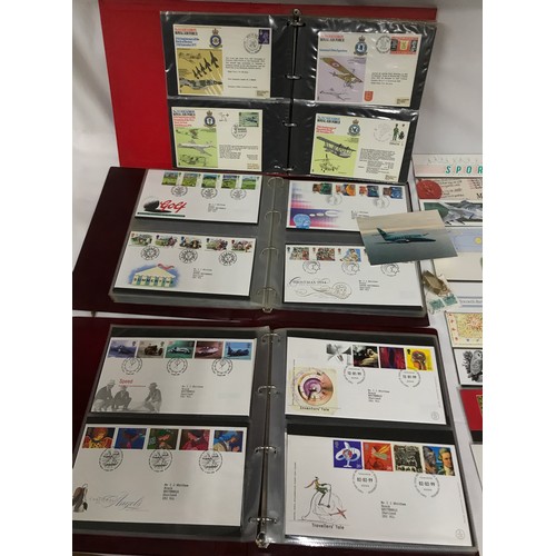 638 - GB First Day Covers 1990- 2000 in two Royal Mail FDC albums plus Royal Air Force souvenir covers mai... 