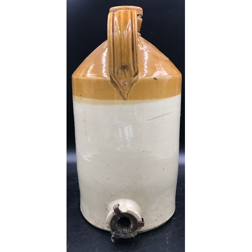 317 - A large stoneware flagon marked 