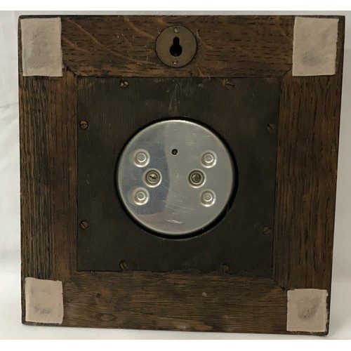 1191 - A square barometer 20.5cm h.