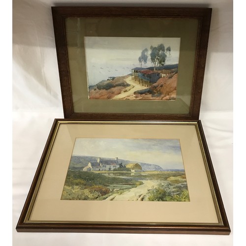 1565 - Two watercolour paintings signed by R. Somerscale 1922. Image measuring 24 h x 34cm w and 25.5 h x 3... 