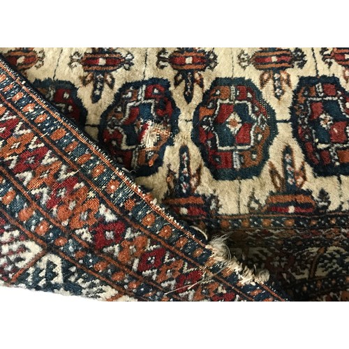 1210 - Oriental style silk rug measuring 90cm x 150cm.