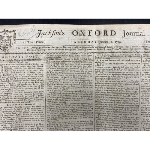 1236 - Jacksons Oxford Journal, Saturday 30, 1779. Number 1344.