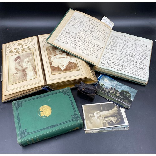 1235 - Late Victorian photograph album containing photographs of a young lady from birth to 12 years old ap... 