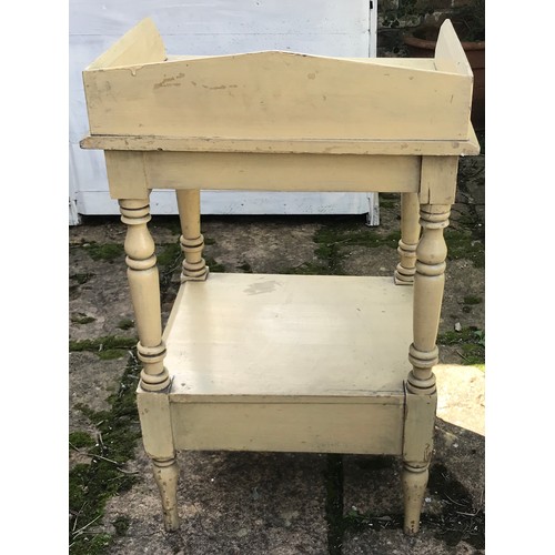 78 - Pine Washstand with gallery and one drawer, 81 h x 51 w x 45 deep.