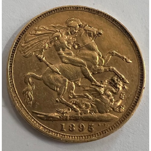 647 - An 1895 Victoria gold sovereign.