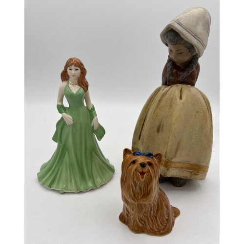 340 - Ceramics to include Beswick dog, Coalport, My Sister My Friend and a Lladro figure of a young girl, ... 