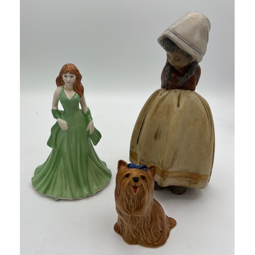 340 - Ceramics to include Beswick dog, Coalport, My Sister My Friend and a Lladro figure of a young girl, ... 