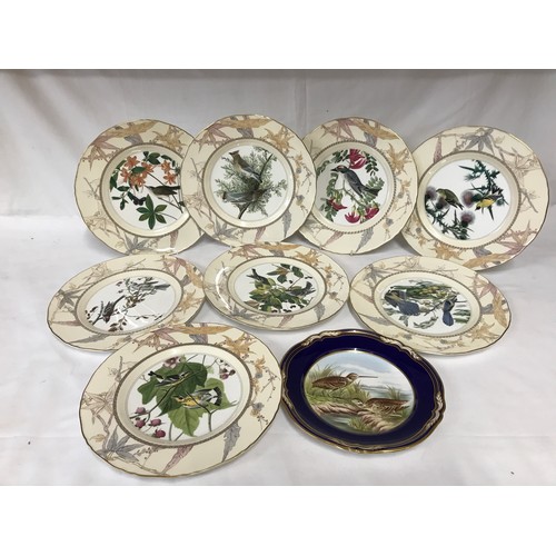 356 - A set of 8 Royal Worcester John James Audubon Birds of America. Cabinet plates from an edition of 50... 