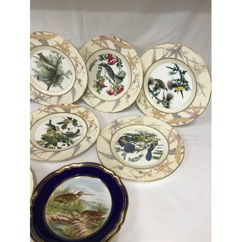 356 - A set of 8 Royal Worcester John James Audubon Birds of America. Cabinet plates from an edition of 50... 