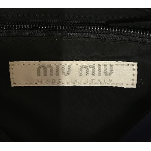 927 - Miu Miu blue cloth shoulder bag 26 x 21cm.