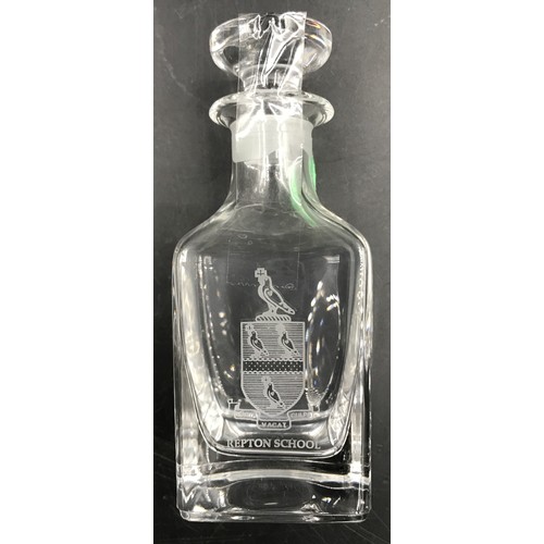 419 - Four decanters, largest, 27 x 12cm diameter, smallest 14.5 with 