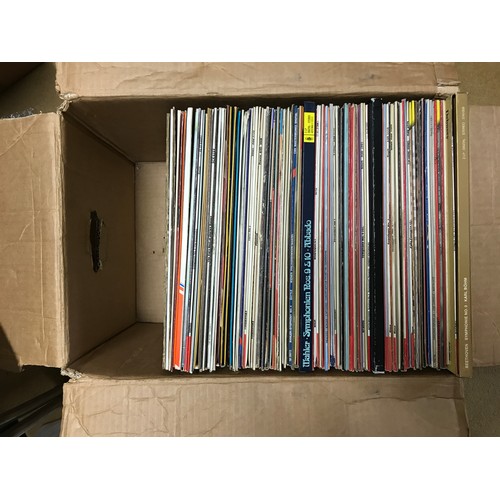 954 - Selection of approx 134 Vinyl records classical and contemporary, one selection in carry case includ... 