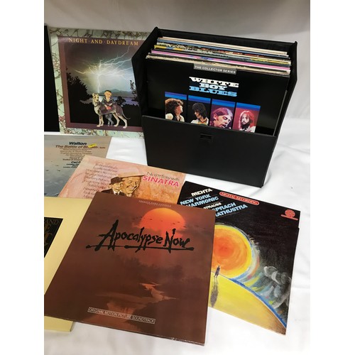 954 - Selection of approx 134 Vinyl records classical and contemporary, one selection in carry case includ... 