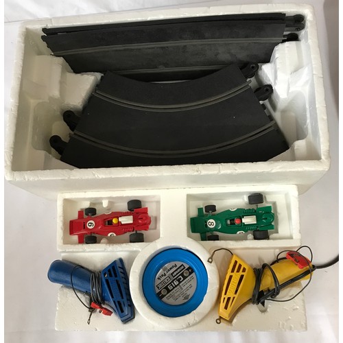 789 - A boxed Scalextric Superspeed model motor racing set, together with a .026 Marchford 721, JPS Lotus ... 