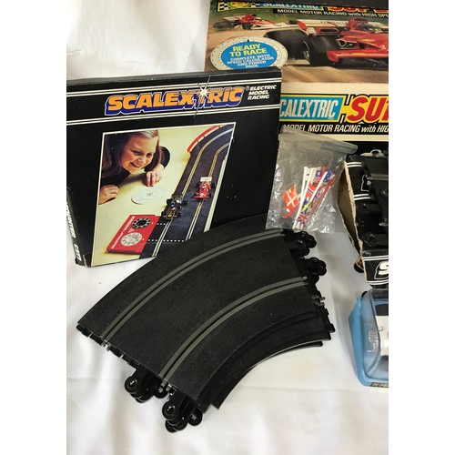 789 - A boxed Scalextric Superspeed model motor racing set, together with a .026 Marchford 721, JPS Lotus ... 