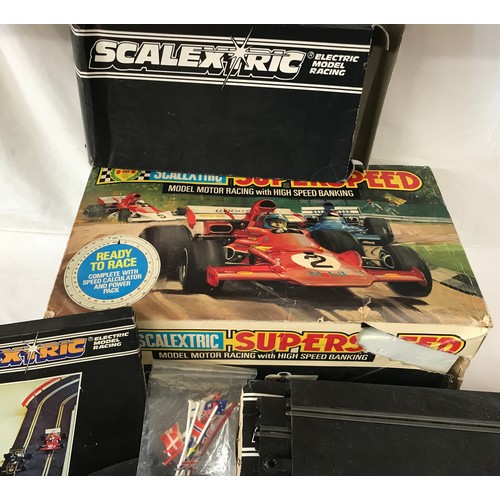 789 - A boxed Scalextric Superspeed model motor racing set, together with a .026 Marchford 721, JPS Lotus ... 