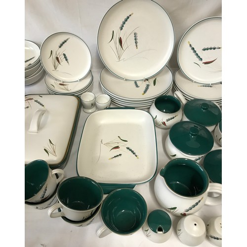 261 - A large collection approx. 68 pieces of Denby 'Greenwheat' ceramic dinner service to include 7 cups ... 