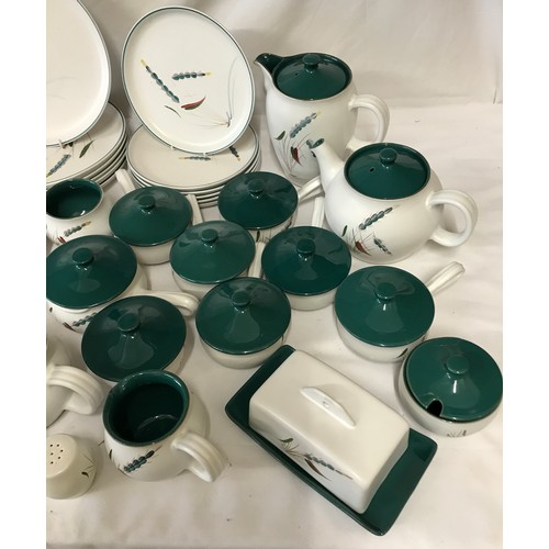 261 - A large collection approx. 68 pieces of Denby 'Greenwheat' ceramic dinner service to include 7 cups ... 