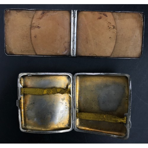 788 - Hallmarked silver to include 2 x machine turned cigarette cases, Birmingham 1914 Clark & Sewell and ... 