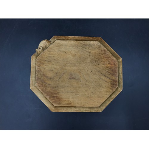 1161 - A Robert 'Mouseman' Thompson octagonal cheeseboard 30.5 x 25cm.