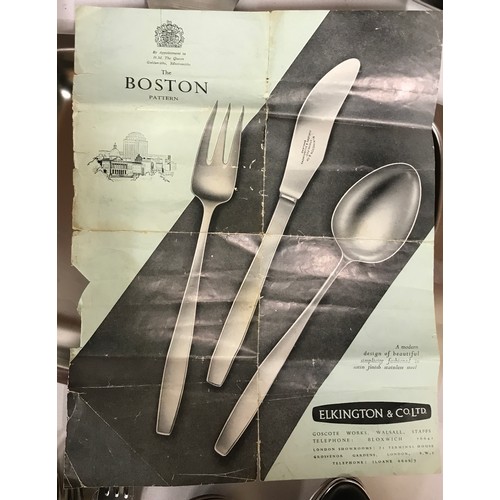 1008 - Various stainless steel kitchen ware to include: Elkington & Co Ltd the 'Boston' pattern cutlery com... 