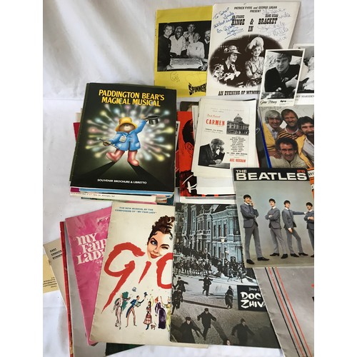 1226 - Ephemera to include two Beatles magazines, souvenir film brochures for Gigi, Dr Zhivago and My Fair ... 